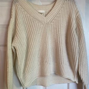 Off white cream long sleeve sweater